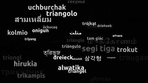 Triangle Translated in 52 Worldwide Languages Endless Looping 3d Zooming Word Video stock 145212563