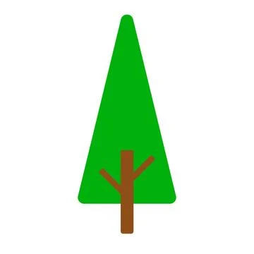 Triangle tree icon. Plant. Vector. Stock Illustration