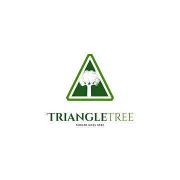 Triangle Tree Icon Vector Logo Template Illustration Design Stock Illustration
