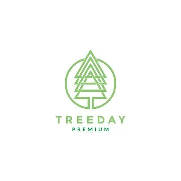 Triangle tree pine logo symbol icon vector graphic design illustration idea.. イラスト素材