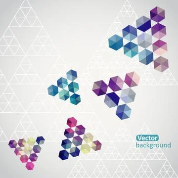 Triangle triangle background, geometric vector illustration with plenty space Stock Illustration