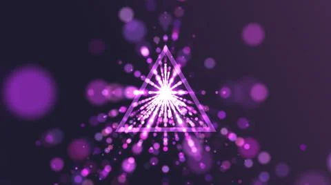 Triangle Tunnel Background With Particles Stock Illustration