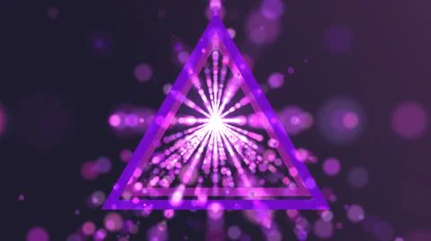 Triangle Tunnel Background With Particles Stock Illustration