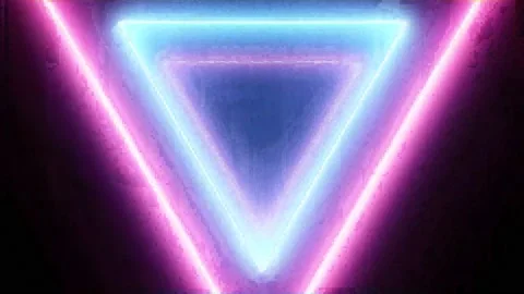 Triangle Tunnel Glitched shape design motion graphic. Stock Footage 154541610