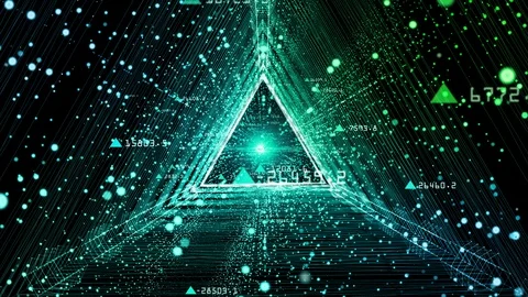 Triangle tunnel motion graphics backgrou... | Stock Video | Pond5