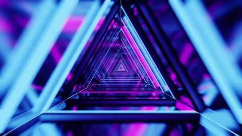 Triangle Tunnel Vj Loop Background Space Stock Video Pond5
