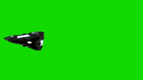 Triangle UFo fly by - seperated on green screen 库存影片 34279617