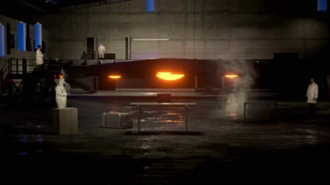 Triangle UFO in Hangar Stock Footage 197013005