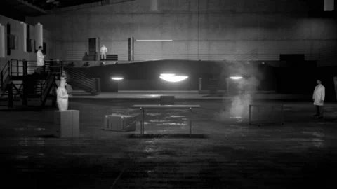 Triangle UFO in Hangar Stock Footage 197013006
