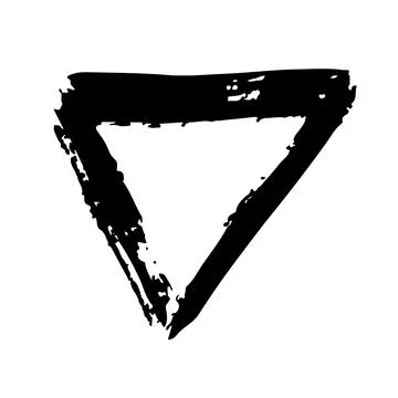 Triangle Vector Abstract Brush Hand Drawn Geometric Texture in Black Color Stockillustratie