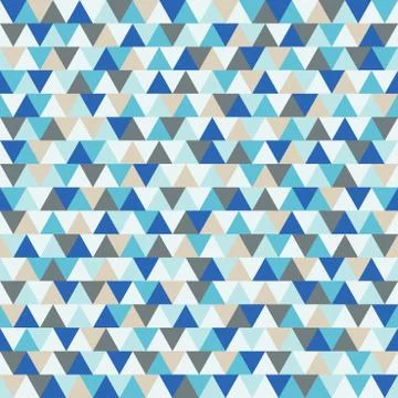 Triangle vector background, blue and grey geometric winter holiday pattern 스톡 일러스트