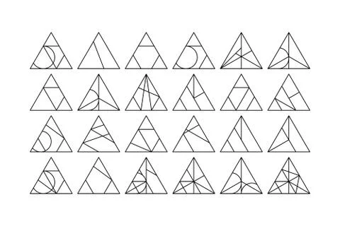 Triangle Vector design elements set Illustrazione stock