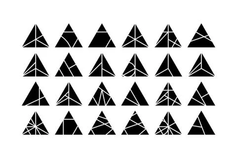 Triangle Vector design elements set Illustrazione stock