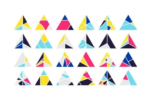 Triangle Vector design elements set Illustrazione stock