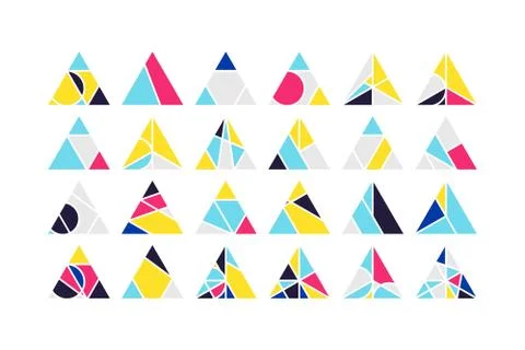 Triangle Vector design elements set Illustrazione stock