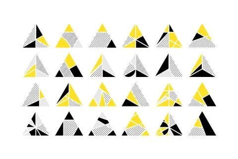 Triangle Vector design elements set Stock Illustration