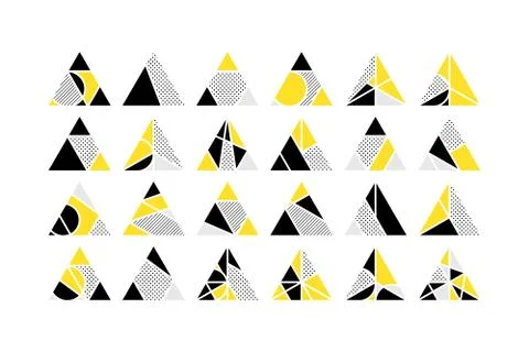 Triangle Vector design elements set Stock Illustration