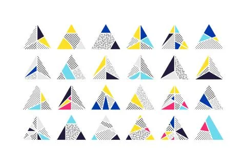Triangle Vector design elements set Stock Illustration