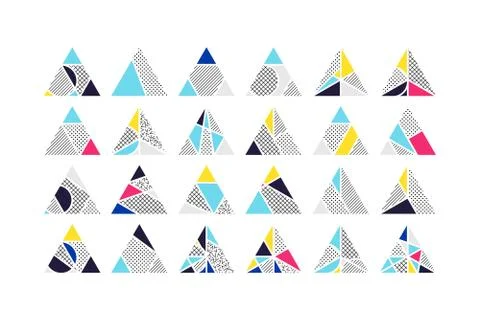 Triangle Vector design elements set Illustrazione stock