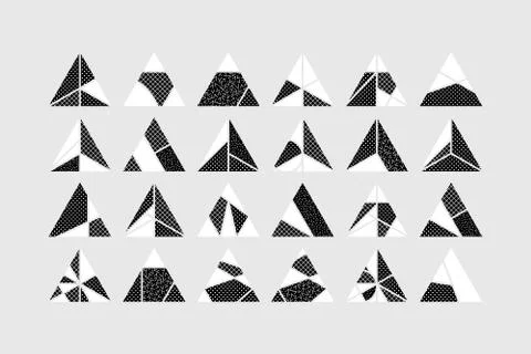 Triangle Vector design elements set Illustrazione stock