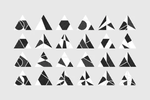 Triangle Vector design elements set Illustrazione stock