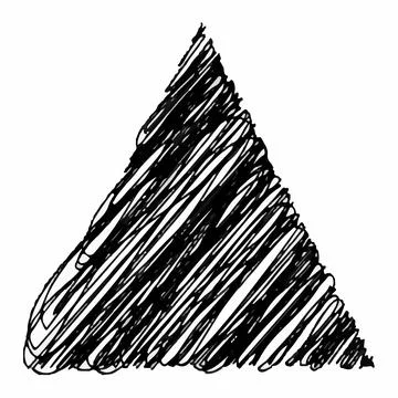 Triangle vector design. Triangle freehand on white background. Stock Illustration