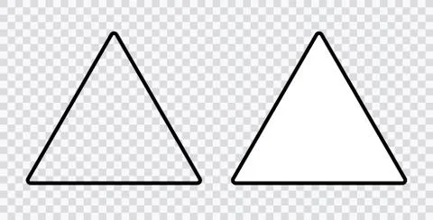 Triangle vector linear icon isolated on transparent background, Triangle Stock Illustration
