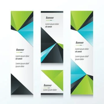 Triangle Vertical Banner Stock Illustration