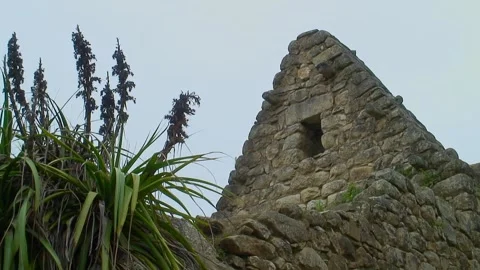 Triangle wall of Machu Picchu Video stock 305313600
