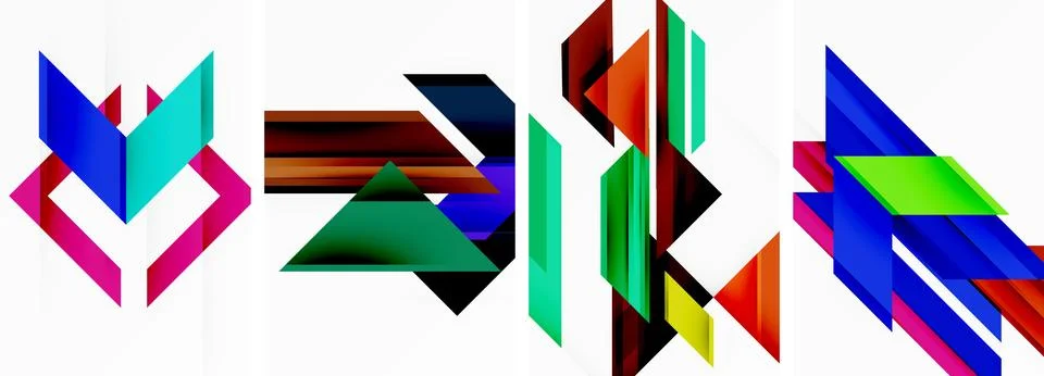 Triangle wallpaper or poster background design Illustrazione stock