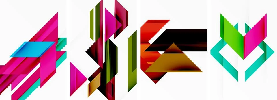 Triangle wallpaper or poster background design Illustrazione stock