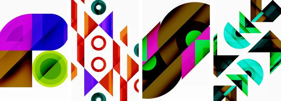 Triangle wallpaper or poster background design Stock Illustration