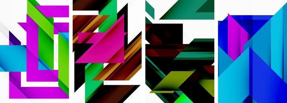 Triangle wallpaper or poster background design Stock Illustration