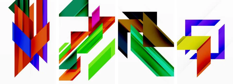 Triangle wallpaper or poster background design Stock Illustration