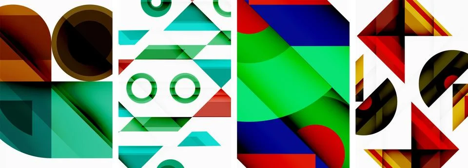 Triangle wallpaper or poster background design Stock Illustration