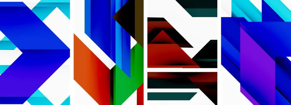 Triangle wallpaper or poster background design Stock Illustration