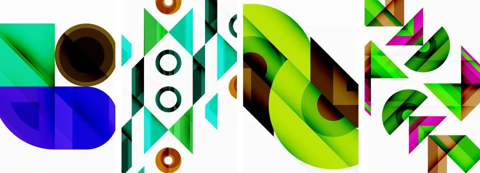 Triangle wallpaper or poster background design Stock Illustration