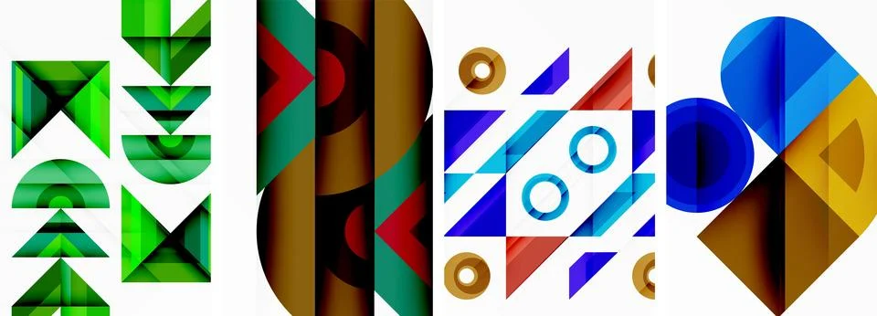 Triangle wallpaper or poster background design Stock Illustration