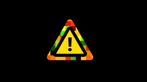 Triangle Warning Error Symbol Stock Footage 336062809
