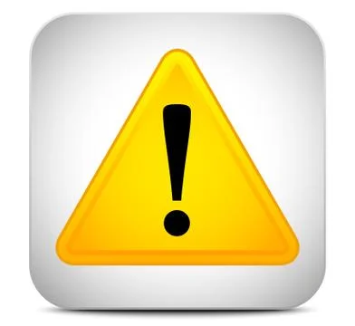 Triangle warning sign with exclamation point. Forewarn, caution, attention. Stock Illustration