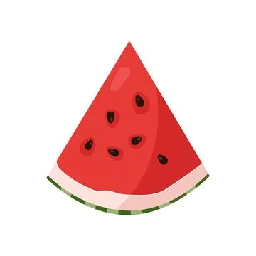 Triangle watermelon slice vector illustration isolated on white background Stock Illustration
