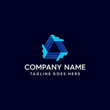 Triangle Wing Modern Logo Stock Illustration