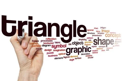 Triangle word cloud 스톡 사진