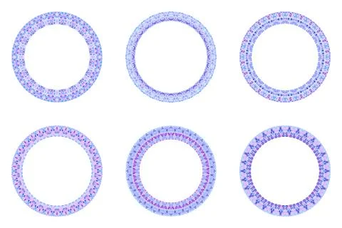 Triangle wreath collection - polygonal circular round vector elements 스톡 일러스트