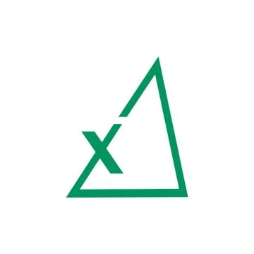 Triangle X Letter logo design vector concept illustration Stock Illustration