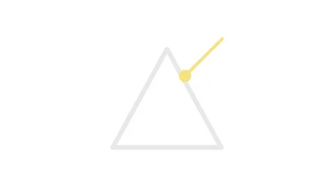 A triangle with a yellow ball positioned at its center. Stock Footage 333233260