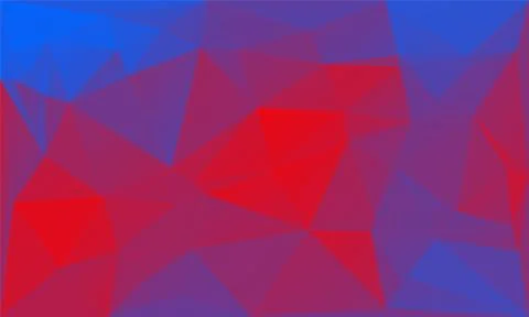 Triangles abstract background - red blue Stock Illustration