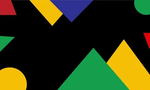 Triangles and circle for juneteenth Stock Illustration