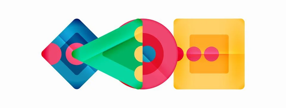 Triangles and circles abstract background for wallpaper, banner, background イラスト素材