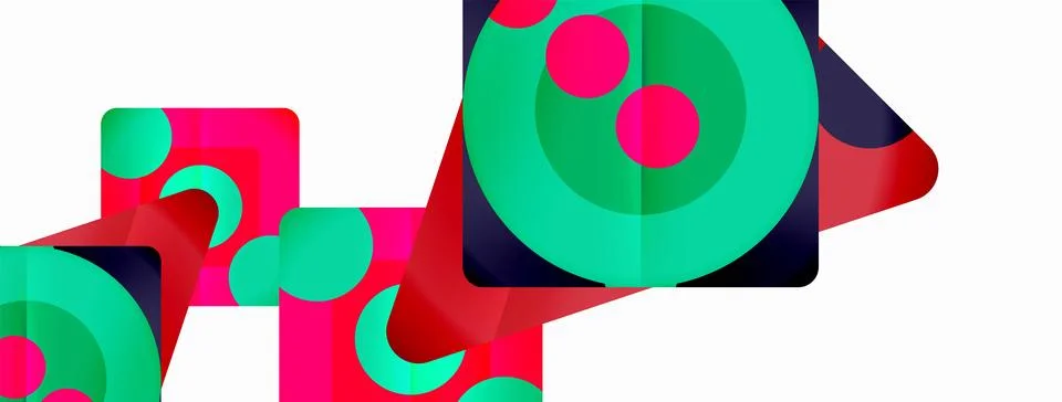 Triangles and circles abstract background for wallpaper, banner, background Stock Illustration